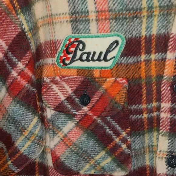 JCPenney Towncraft L Vintage Disney Boyscouts Hiking Etc Patches Hipster Shacket - Picture 3 of 13